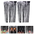 thumbnail image 2 of 2pcs Tinsel Foil Fringe Curtain Foil Tinsel Photo Booth Backdrop Streamer Birthday Decor, 2 of 7