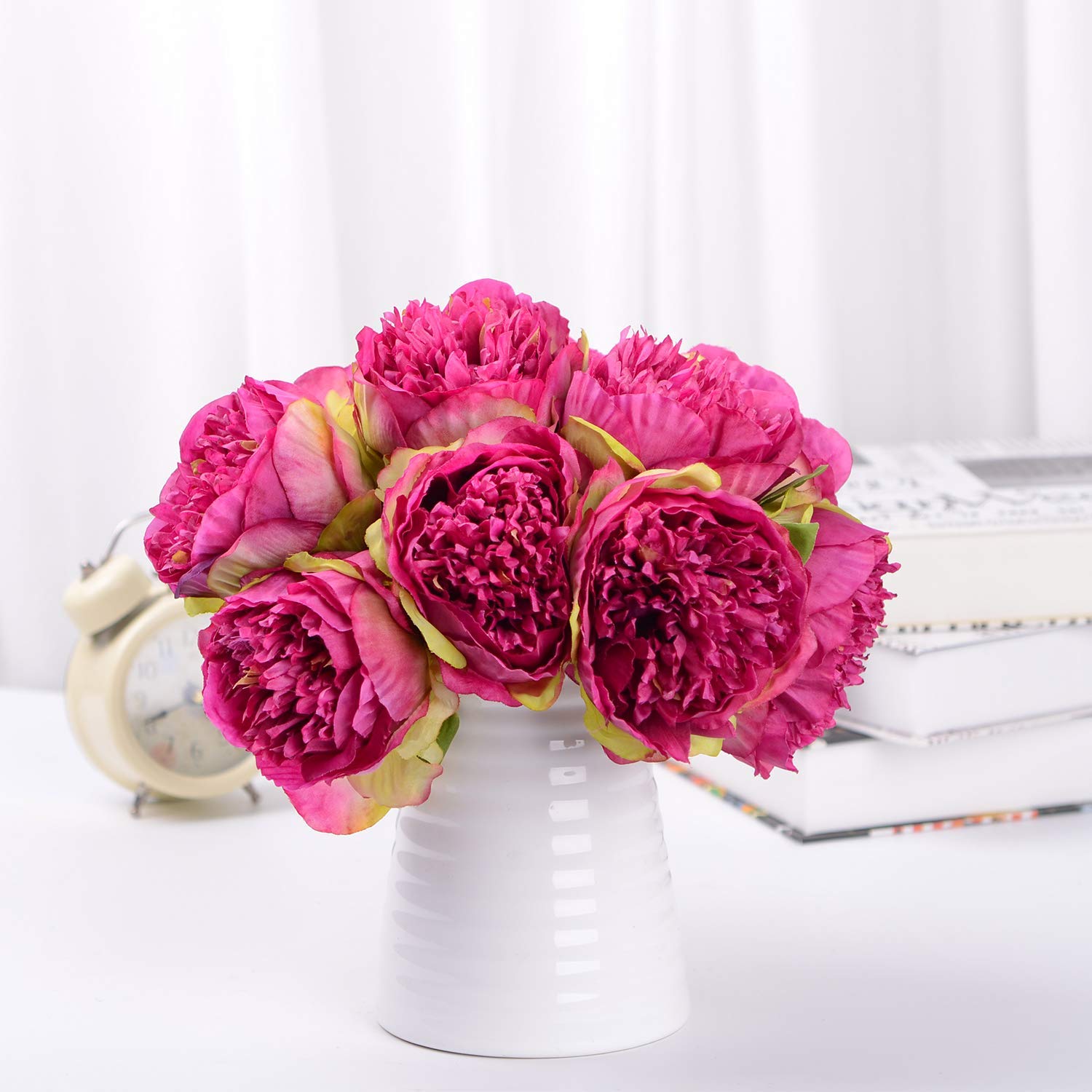 Vintage Peony Artificial Flowers 2 Pack Silk Flowers Bouquet 10 Heads Peony Fake Flowers For Wedding Home Decoration Cream White Walmart Com Walmart Com