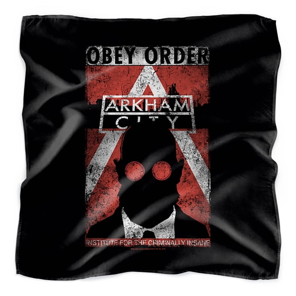 Batman: Arkham City Obey Order Poster Bandana (21 in x 21 in)