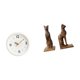 thumbnail image 5 of Reloj De Pared Moderno Con Números Grandes Y Mecanismo Silencioso (sin Tictac), Combinado Con Figuras Decorativas De Gatos Egipcios Que También Sirven Como Sujetalibros. Ideal Para Decorar El, 5 of 7