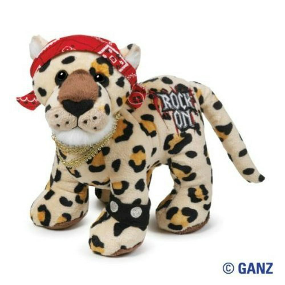 Ganz kinz Rockerz Leopard Stuffed Animal With Sealed Code Walmart