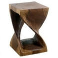 thumbnail image 2 of Home Square 18x12" Traditional Wood Twist Stool in Walnut - Set of 3, 2 of 7