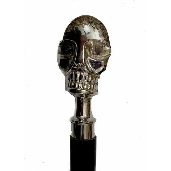 Nautical Vintage Designer Skull Handle Walking Cane Wooden Stick Gift Item Rustic Vintage Home Decor Gifts