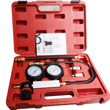 ABUKY Cylinder Leak Tester, Compression Test Kit - Engine Cylinder Dual Rail Leak Tester Kit Diagnostic Tool