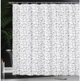 thumbnail image 4 of Ambesonne Modern Shower Curtain, Quarter Circle Shapes Motif, 69"Wx75"L, Grey White, 4 of 5