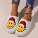 thumbnail image 2 of Pantuflas de algodón de Papá Noel, lindas, cálidas, antideslizantes, para el hogar, con forro de felpa suave y puntera gruesa, 2 of 5