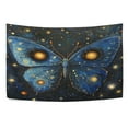 thumbnail image 5 of WOBOGO Star Blue Butterfly Tapestry 90×60in Home Living Room Bedroom Wall Hanging Ornaments, 5 of 10