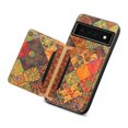 thumbnail image 5 of for Google Pixel 6 Pro Luxury Premium PU Leather + TPU Case with 3 Card Slots, Kickstand Back Case Floral Pattern Skin-Friendly Shock-resistance Cover for Google Pixel 6 Pro, Autumn, 5 of 6