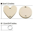thumbnail image 6 of 200 Pcs Wooden Circles Wooden Heart Tags Arts Crafts with Holes Rings for Birthday Boards Valentine, 6 of 9