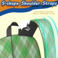 thumbnail image 5 of Green and White Checkered Pattern 17" School Backpacks for Teens,Waterproof Oxford Fabric,S-Shape Padded Straps for School,Travel,Hiking,Camping, 5 of 6
