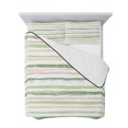 thumbnail image 7 of Green Pink Stripes Twin XL Size Down Alternative Comforter, Lightweight Comforter Quilt Bedding Set with Pillow Shams Gradient Geometric Smear Art Paint All Seasons Bed Comforter Duvet Insert 68"x98", 7 of 7
