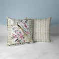 thumbnail image 5 of Peacock Paradise Indoor/Outdoor Pillow with Removable Cover in Gray 18x18, 5 of 6