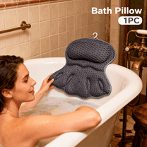 Bath Pillow for Tub with 4D Ergonomic Support, Breathable Mesh & 6 Suction Cups, Quick Dry Head Neck Back Cushion for Ultimate Relaxation in Bathtub, Spa Gift for Women and Men