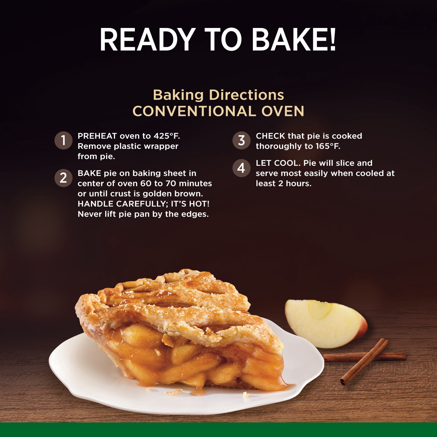 Marie Callender's Lattice Apple Pie, Ready to Bake Frozen Dessert, 42 oz.