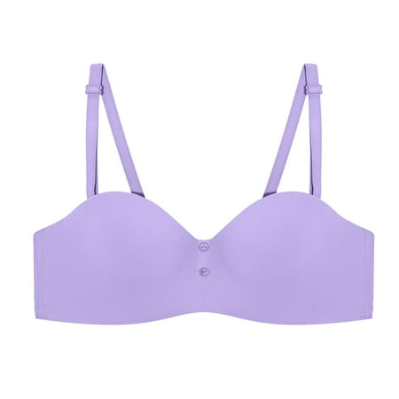 

Felwors Women s Underwire Bra New European And American Comfortable B/C Cup Detachable Shoulder Strap Colorful Gradient Light Plate No Steel Ring Bra