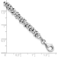 thumbnail image 5 of Auriga Fine Jewelry 925 Sterling Silver Rhodium-plated 7inch w/1inch Ext Bracelet for Women, 5 of 7
