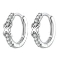 thumbnail image 1 of Pendientes de Aro de 925 con Circonita Cúbica Y Circonita Cúbica, Regalo Huggie con Bisagras, 1 of 9