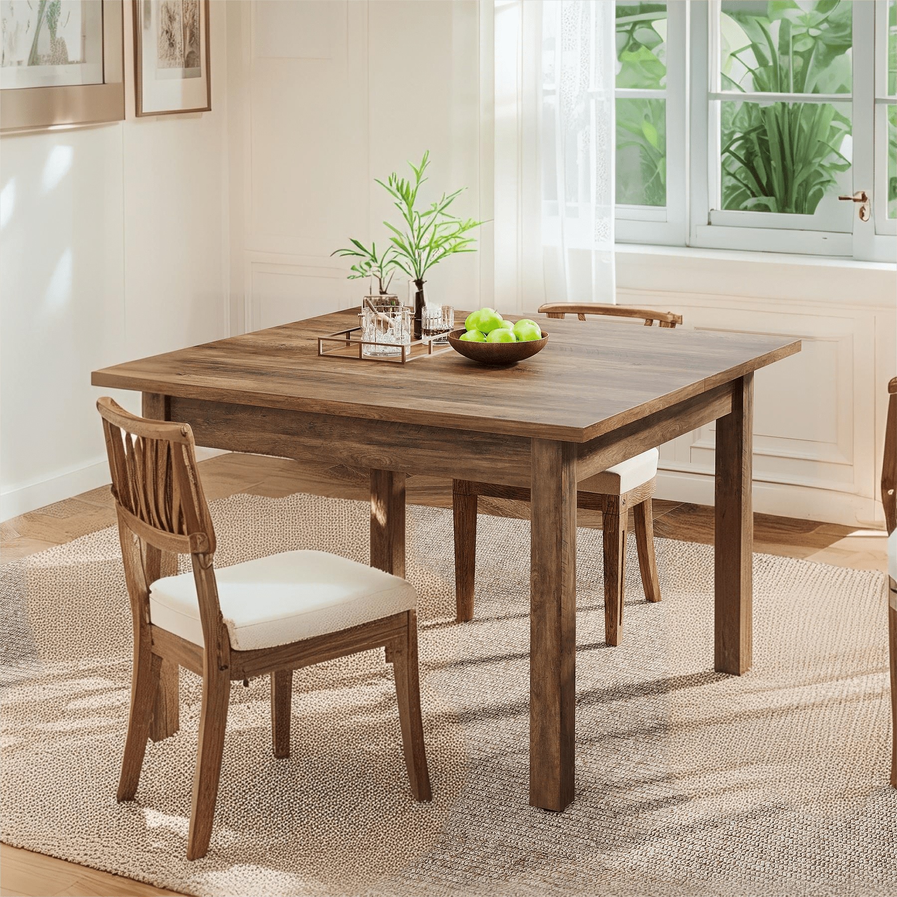 Fnova 40" Executive Desk, Dining Table for 4 People, Modern Farmhouse Wooden Kitchen Table, Large Office Computer Desk for Home Office (Chairs Not Included)