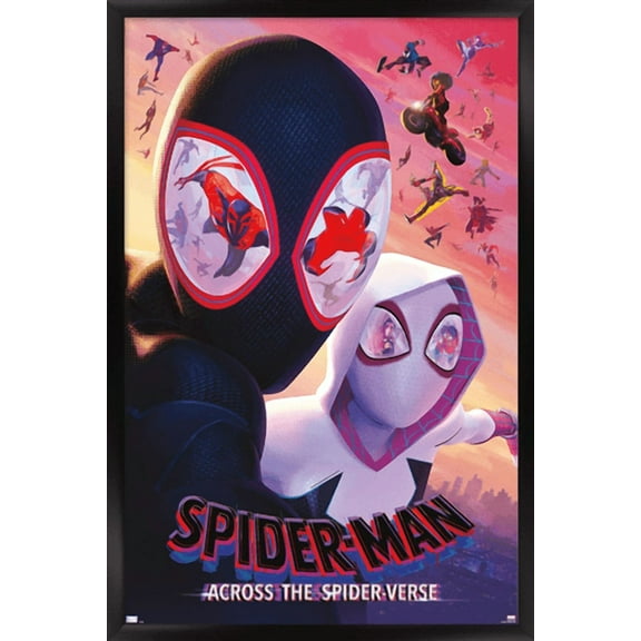 Marvel Spider-Man: Across The Spider-Verse - Masks One Sheet Wall Poster, 22.375" x 34" Framed