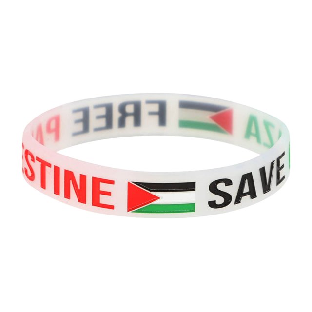 Pulsera Palestina Bandera de Gaza Libertad árabe en apoyo a Palestina Pulseras de silicona para hombres y mujeres