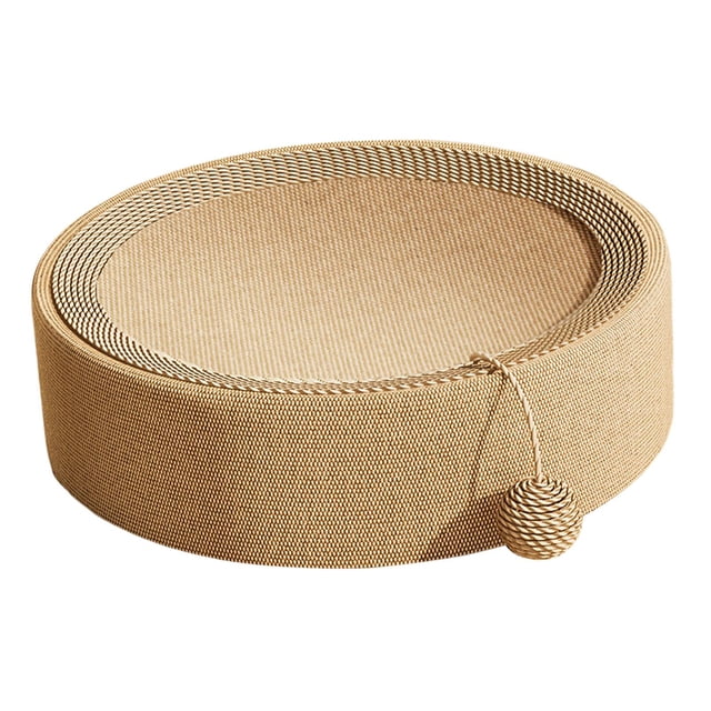 Rascador para gatos Fernando nido cuenco redondo para dormir con pelota de juguete 40x10cm
