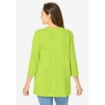 thumbnail image 5 of Woman Within Plus Size Lace-Up Three-Quarter Sleeve Tee, 5 of 6