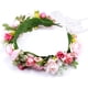 thumbnail image 4 of Corona floral con halo de flores, diadema de flores bohemias, corona para el cabello, guirnalda para el cabello, tocado floral con cinta, fiesta de bodas, festival, 4 of 5