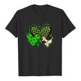thumbnail image 3 of Womens Short Sleeve Tops Dgankt Women's St. Patrick's Day Short Sleeve T-Shirt Letter Printed Solid Color Tops Short Sleeve Crew Neck Tops, 3 of 5