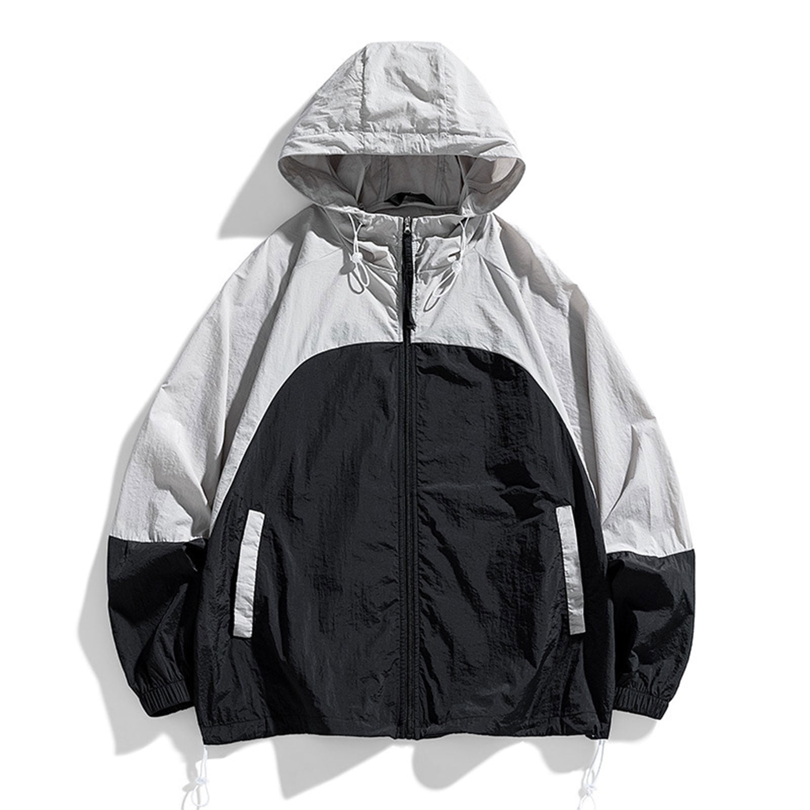 【U LAN】Serody Slim Cotton Jacket YLSDY Spring Savings Men's Color-Blocking Hooded Windbreaker