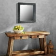 thumbnail image 2 of Stonebriar 20" x 20" Black Modern Square Wood Chevron Wall Mirror, 2 of 7