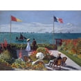 thumbnail image 2 of Monet, Claude 32x25 White Modern Wood Framed Museum Art Print Titled - Terrasse a Sainte-Adresse, 2 of 4