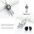 thumbnail image 4 of Cremation Jewelry Dream Catcher Urn Necklace for Ashes Flower with Feather Wings Ashes Pendant Necklace Cremation Keepsake Jewelry for Women Men Pet, 4 of 6