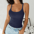 thumbnail image 2 of Aricy Tank Tops for Women Summer Sleeveless Ribbed Round Neck Slim Fitted Camisole Tops Stretch Sleeveless Summer Shirts Going out Tops for Women, 2 of 5
