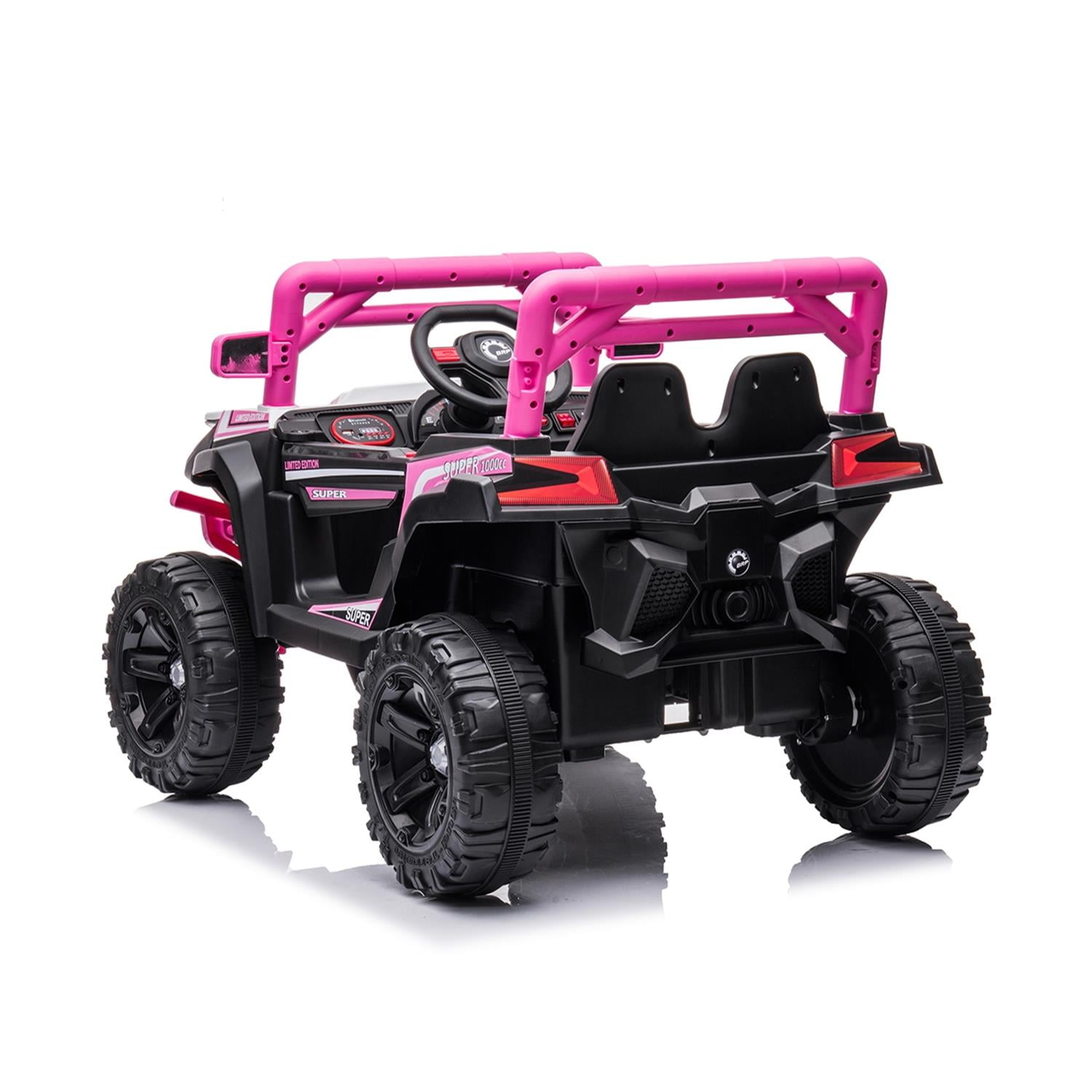CIPACHO 12 V Power Buggy Kids Ride On Truck UTV with Remote Control Electric Car Toys Off-Road UTV Vehicle, 4 Shock Absorbers, Pink CIPACHO 12 V Power Buggy Kids Ride On Truck UTV with Remote Control Electric Car Toys Off-Road UTV Vehicle, 4 Shock Absorbers, Pink