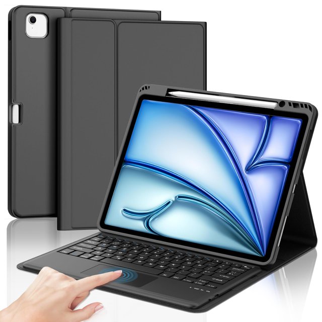 Funda con teclado BORIYUAN para iPad Air de 13 pulgadas y iPad Pro 12.9 6.ª generación