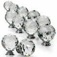 thumbnail image 1 of Crystal Glass Door Knobs Diamond Drawer Knobs Cabinet Draw Pull Handle, 1 of 5