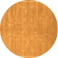 thumbnail image 1 of Ahgly Company Indoor Round Abstract Orange Contemporary Area Rugs, 7' Round, 1 of 1