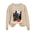 thumbnail image 6 of Qingpeng Womens Halloween Sweatshirt Crew Neck Fashion Cute Long Sleeve Fleece Crewneck Sweatshirt for Holiday Wear, 6 of 6