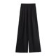 thumbnail image 4 of HH TRAF Pantalones de satén de seda con cintura alta y elásticos de 3 colores a la moda de verano para mujer, pantalones largos hasta los tobillos elegantes para mujer, 4 of 4