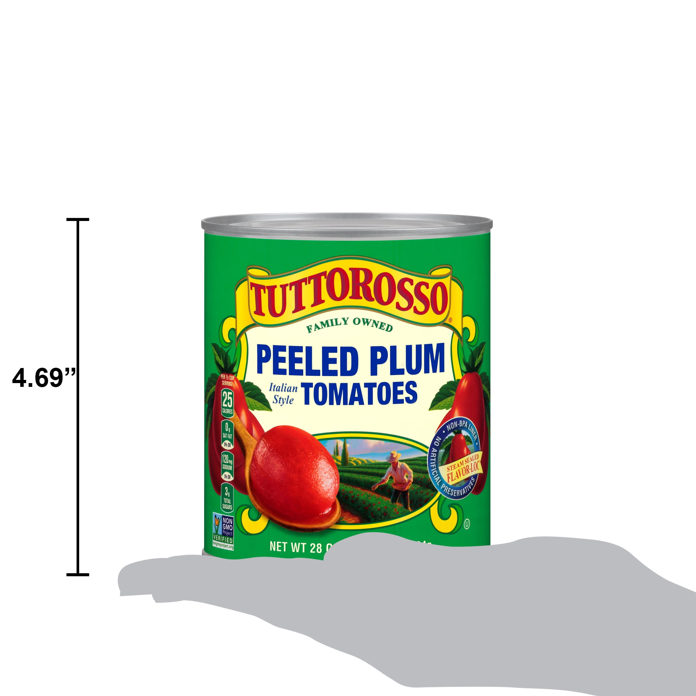 (2 pack) Tuttorosso Italian Style Peeled Plum Tomatoes, 28 oz Can