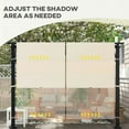 thumbnail image 6 of Yardi Yarda 2 Pieces Pergola Replacement Canopy, UV Protection Pergola Shade Cover for 10 x 11.8ft Pergola, Canopy for Garden, Deck, Patio, Khaki, 6 of 16