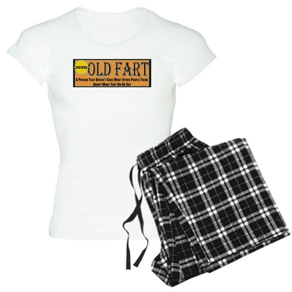 CafePress - Old Fart Motto Pajamas - Women's Short Sleeve Print T-Shirt and Pants Light Cotton Pajama Set