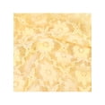 thumbnail image 6 of Sunny Fashion Girls Dress Yellow Long Sleeve Lace Trimmed Waffle Knit Flared Elegant Family Outfit 8 Years, 6 of 7