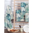 thumbnail image 2 of Underwater Turtle Kitchen Dish Towels for Drying Dishes Set of 2, Coastal Coral Starfish Summer Ocean Reefs Waffle Weave Microfiber Hand Tea Bathroom Towels Quick Dry & Absorbent Towel 15.7x23.6, 2 of 7