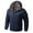 Dark Blue, variant on Christmas Clearance! AIEOTT Men's Fleece Lined Parka Jacket Hooded Puffer Jacket Warm Winter Coat Thicken Fur Jackets Windproof Coats