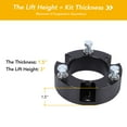 thumbnail image 6 of 2" F150 Leveling Lift Kits,Front Strut Spacer Suspension Lift Kit Lift Spacers, 2" Front Suspension Lift Kit Forged Strut Spacers for2004-2022 F150 2WD/4WD,2005-2008 Lincoln Mar, 6 of 7
