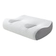 thumbnail image 4 of GROWTH TANK Ear Pillow with Holes Breathable, Comfortable, Soft, Ergonomic, Memory Foam Neck Gray, 4 of 9
