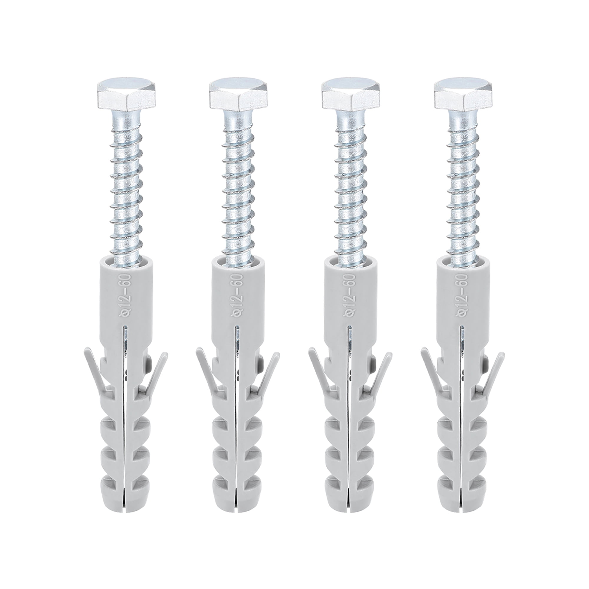 12X60mm Plastic Anchor Bolts Expansion Pipe Column Concrete Wall Plug