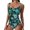 Green, variant on Women Ruched Slimming One Piece Swimsuits Tummy Control Vintage Ruched Modest Swimwear Bathing Suits