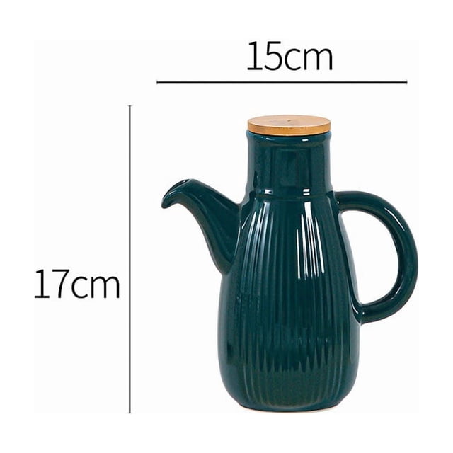 Elegante botella de aceite de cerámica for cocinar y condimentar, perfecta for aceite de oliva, salsa de soja y vinagre.